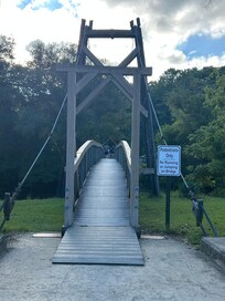 Swing bridge at Fish Trap park to view the fish trap