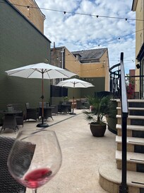 Back patio outside the bar