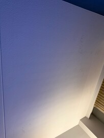 Peeling paint on the ceilings