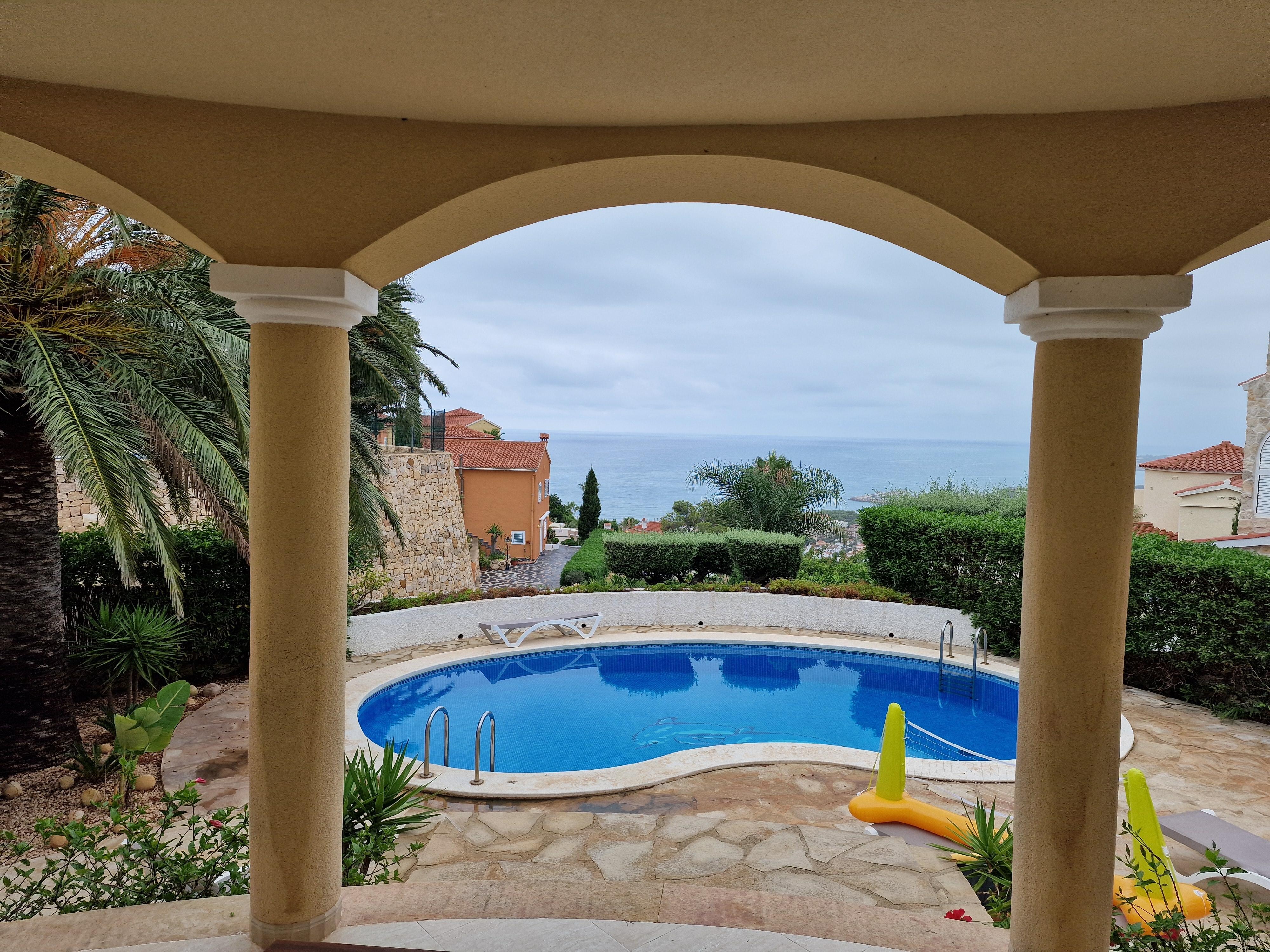 Terrace and pool.