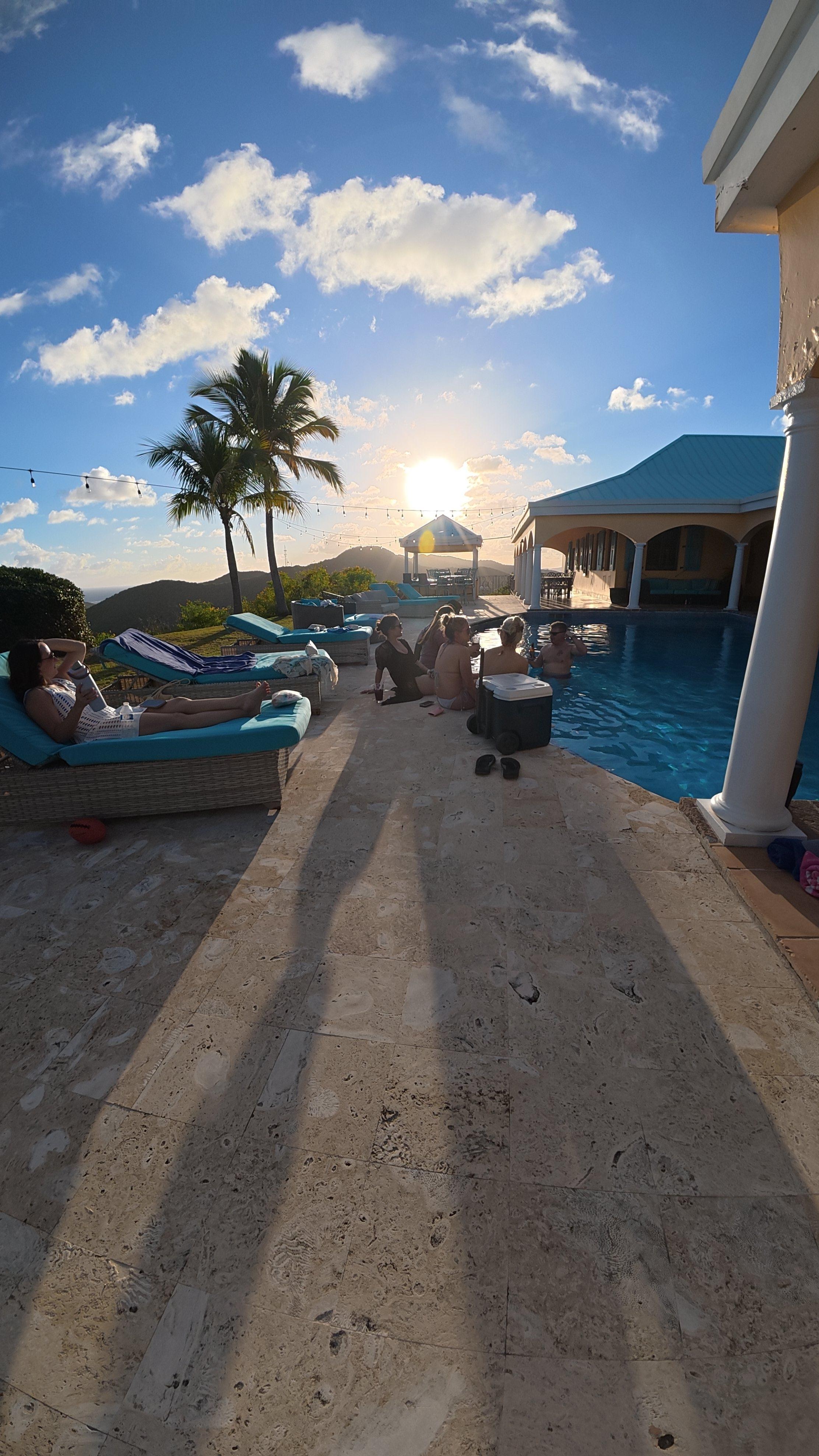 Sunset from the pool 