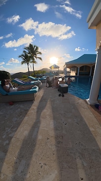 Sunset from the pool