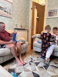 Playing games that were provided by the host