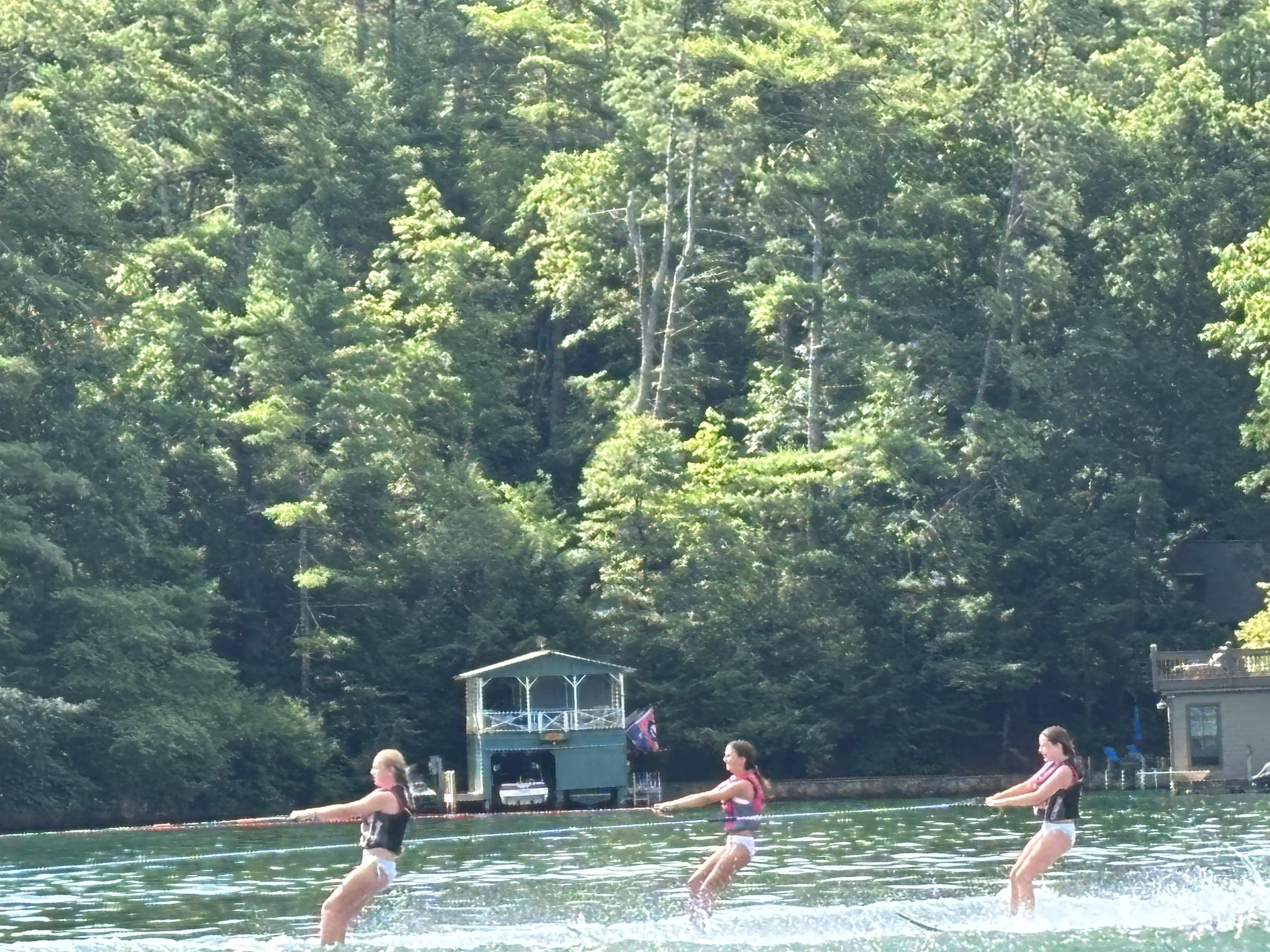 Granddaughters skiing 