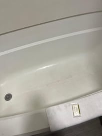 Stained dirty tub