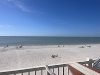 View from pool looking at beach