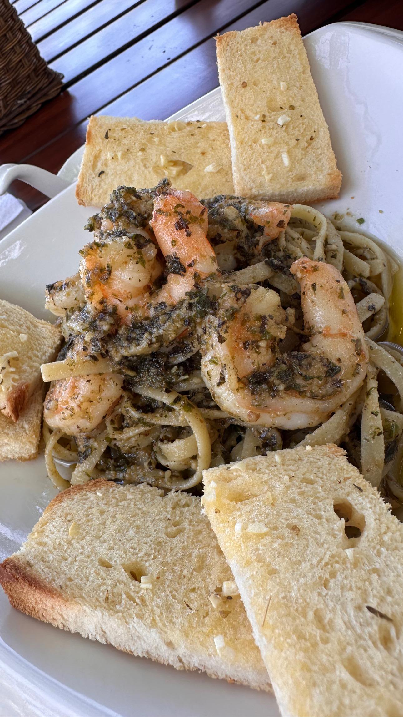 Pesto Shrimp Pasta, amazing! 