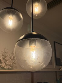 Every light fixture was dirty.