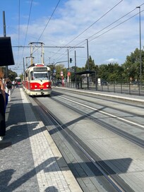 Tram stop right outside
