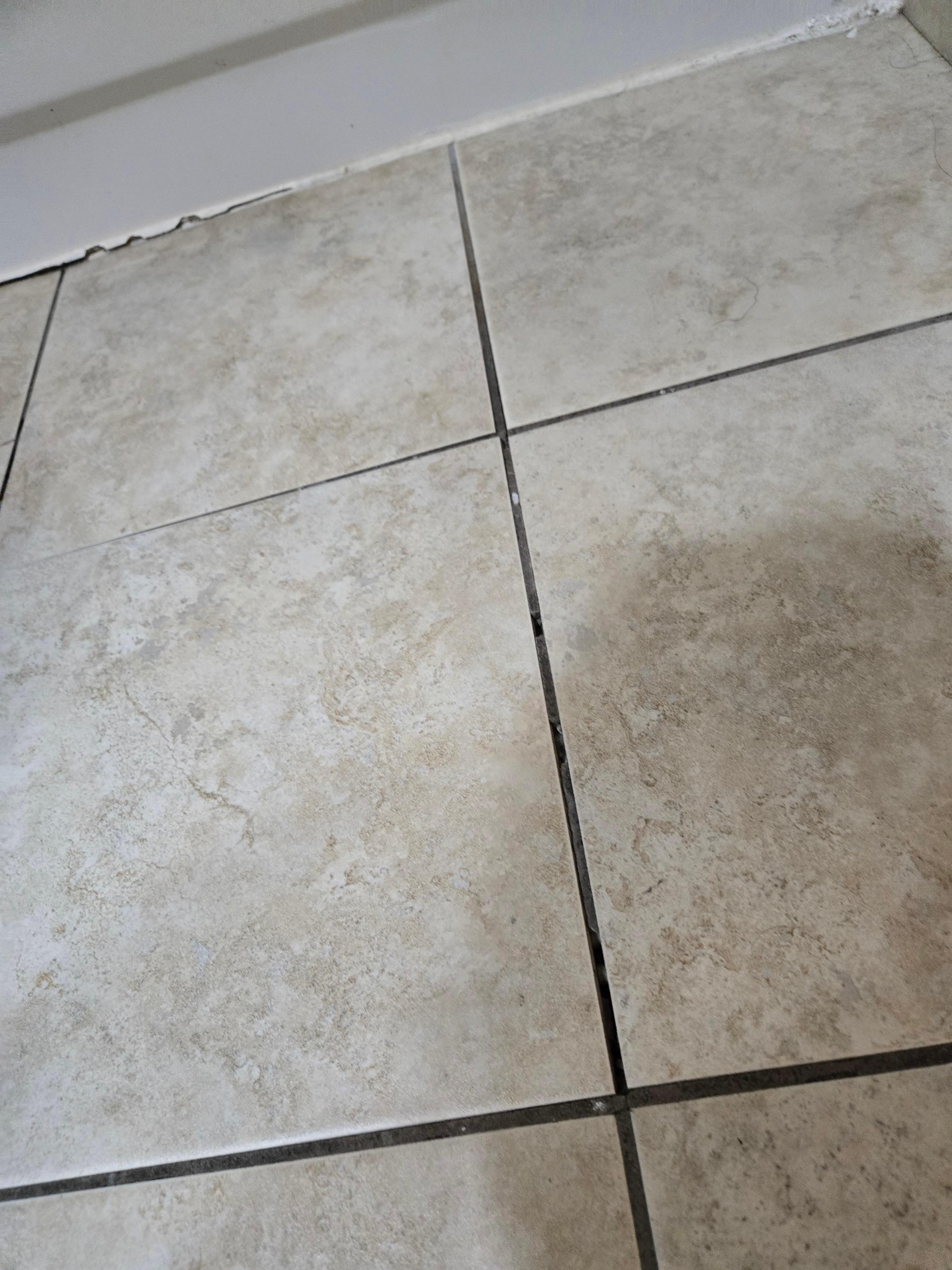 Broken tile that felt you were going to go thru floor