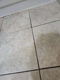 Broken tile that felt you were going to go thru floor