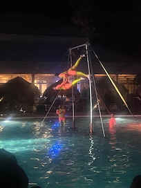 Acrobat show on the water