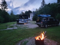 The view from the firepit as the sun starts to set.