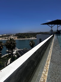 View from the rooftop pool!