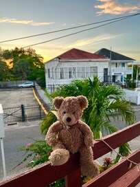 Blick vom Frühstücks-Balkon