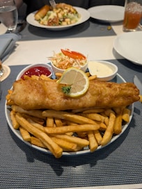 Fish and chip dinner