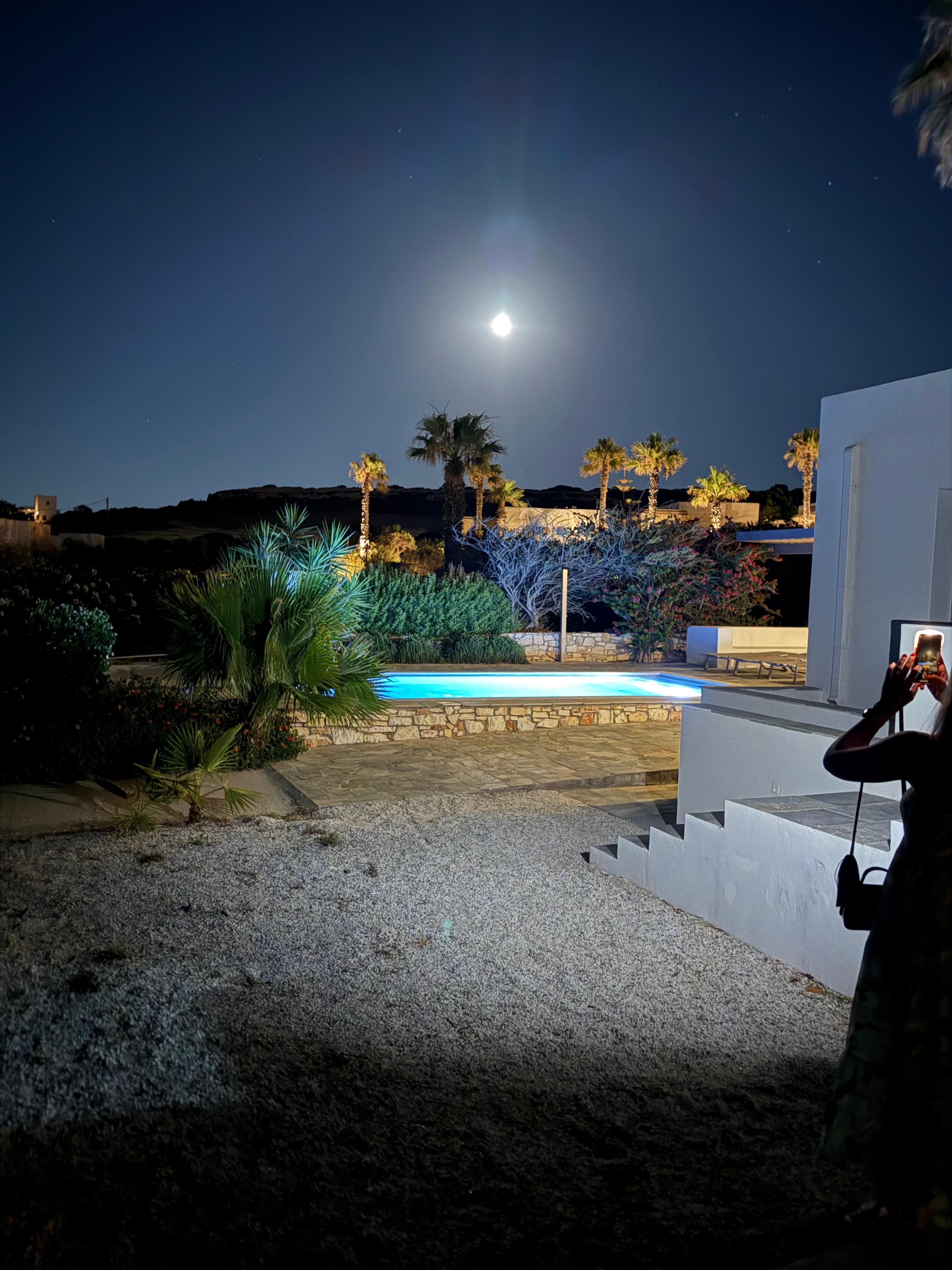 Moon over the pool
