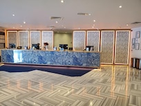 Modern front desk and lobby