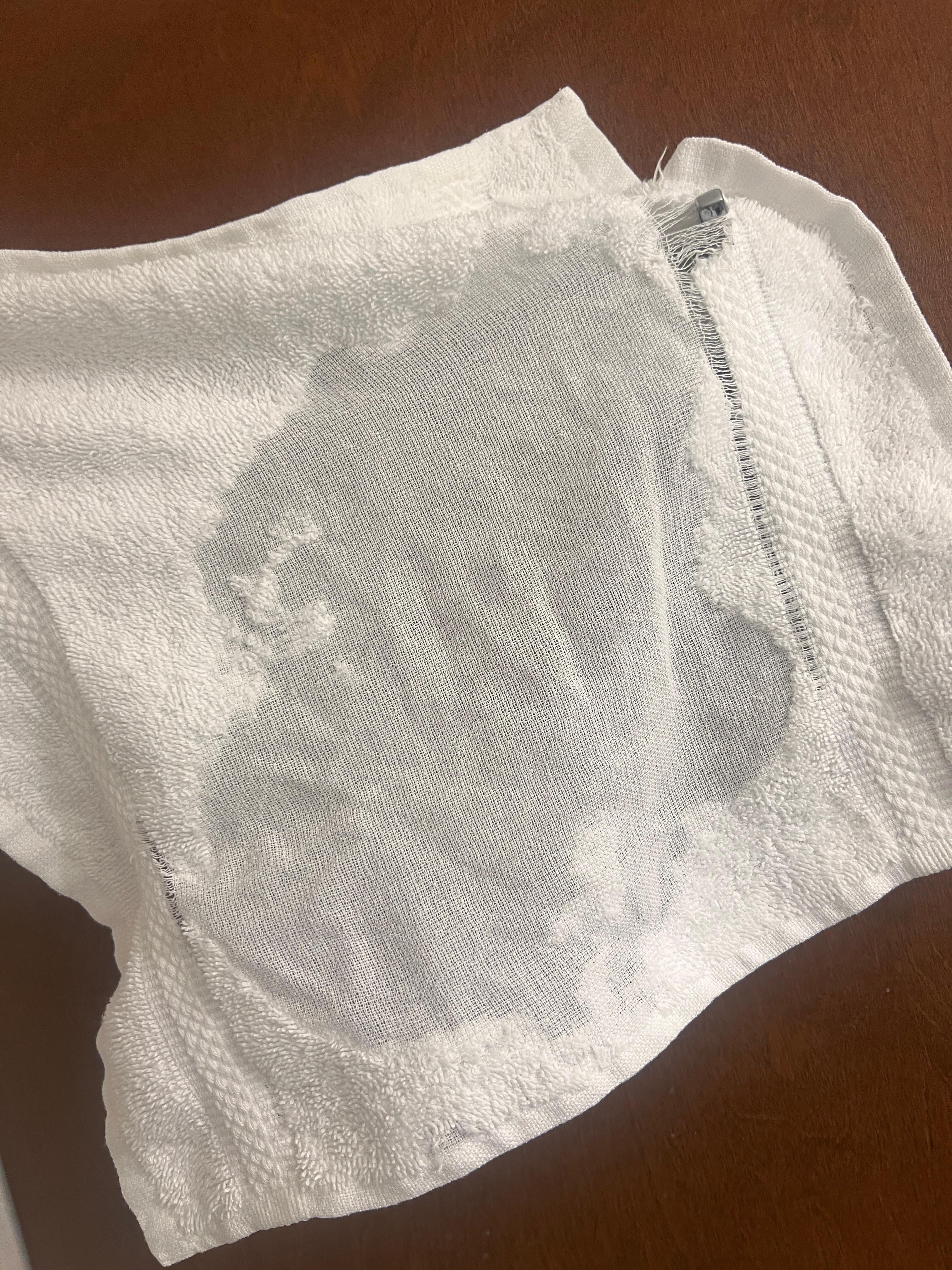 Washcloth that had no fibers left. 