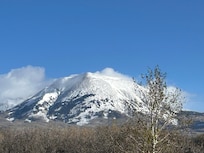 View of the mountains from cabin