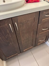 Water damaged sink