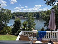 The deck over looking water