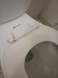 No toilet seat and broken