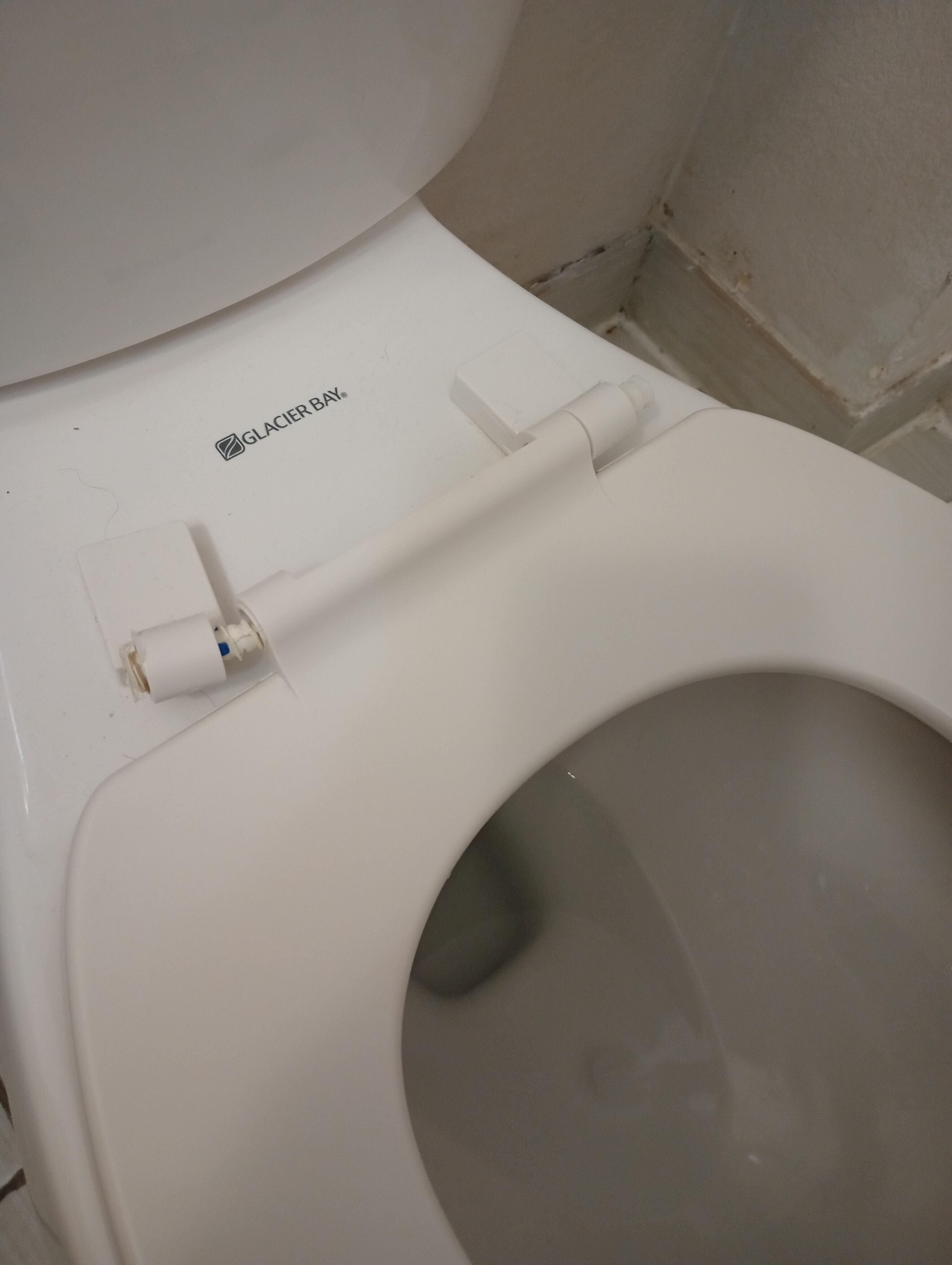 No toilet seat and broken