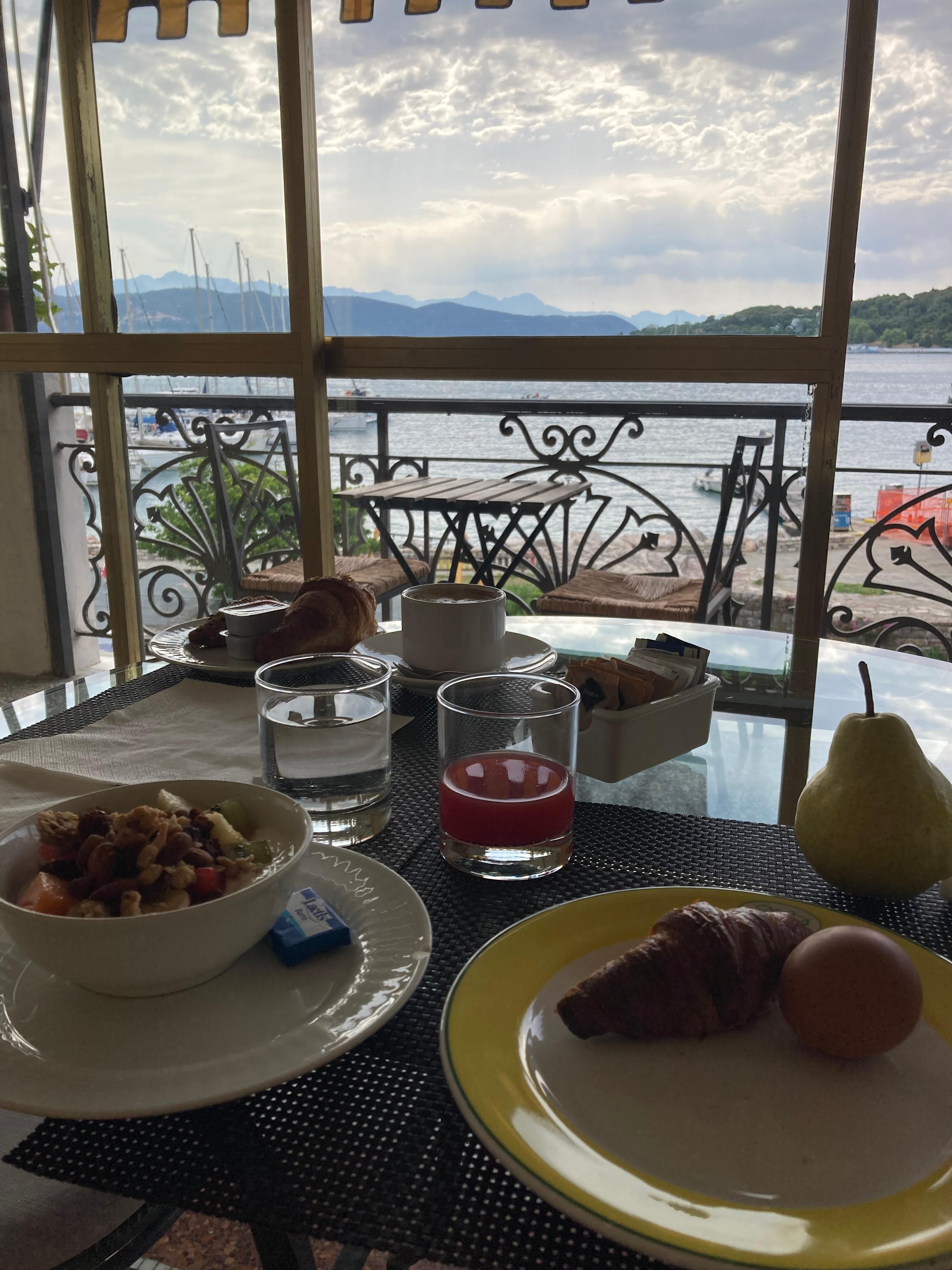Very nice breakfast with view