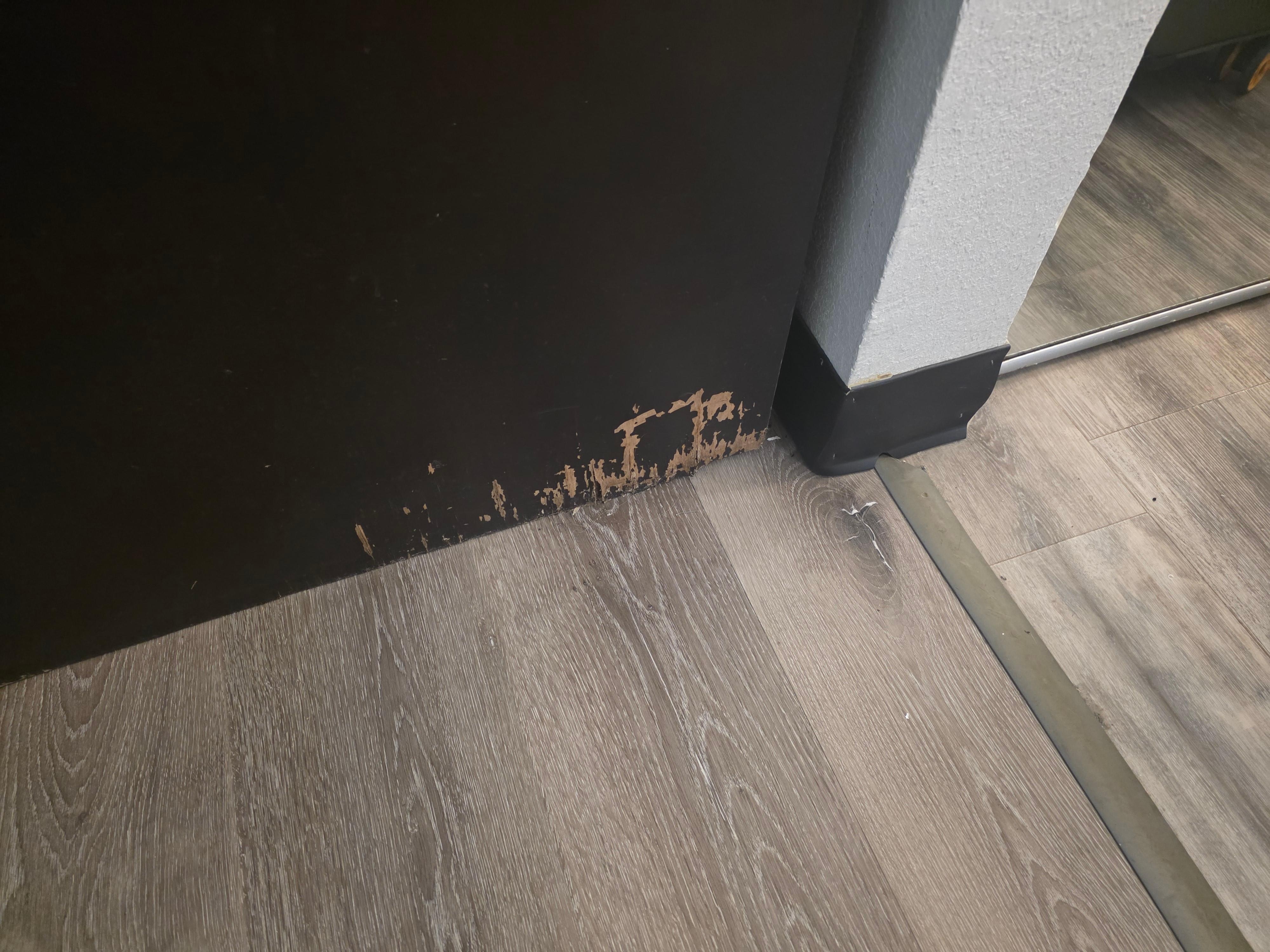 Broken scratched furniture everywhere 