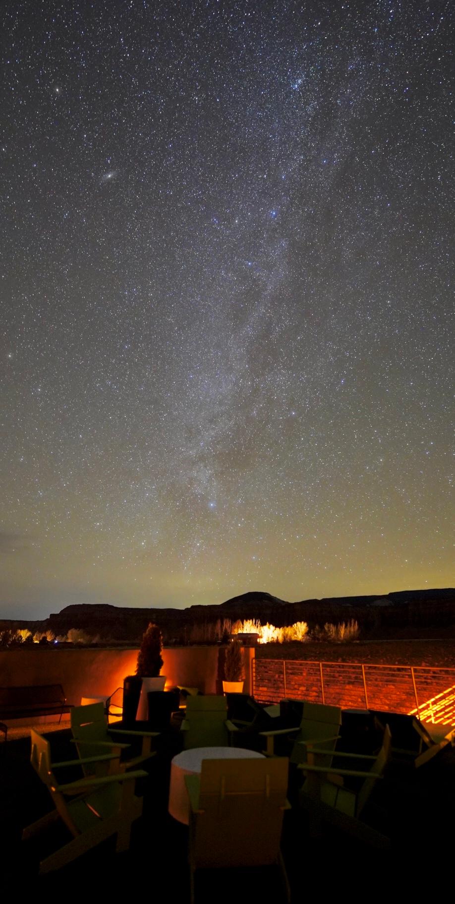 Starry sky from the rooftop