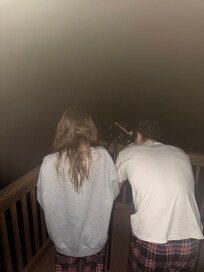 Enjoying the telescope