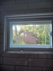 View out of shower in master bathroom hello neighbors I'm naked