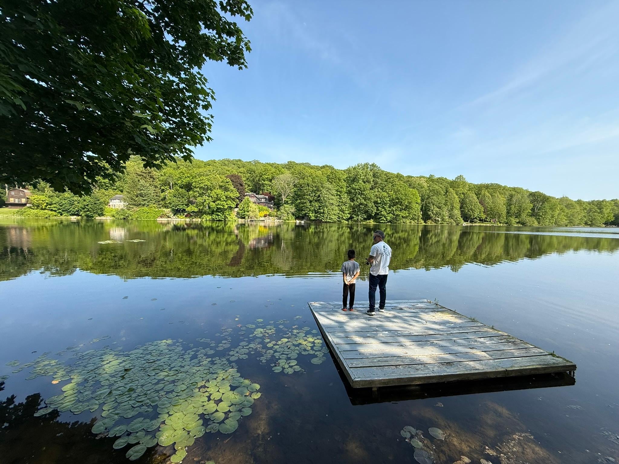 Lake was so peaceful.