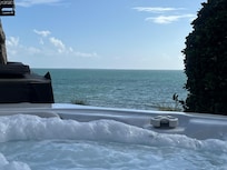 View over the jacuzzi rim