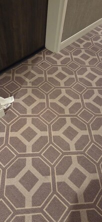 There was trash in the corridor, and it remained there for two nights.