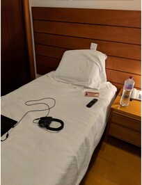 a very tiny space with a very tiny bed. Terrible mattress. I could not even turn without having my legs hang out of the bed. ALSO VERY NOISY DUE TO ITS LOCATION, RIGHT BY THE ELEVATOR.