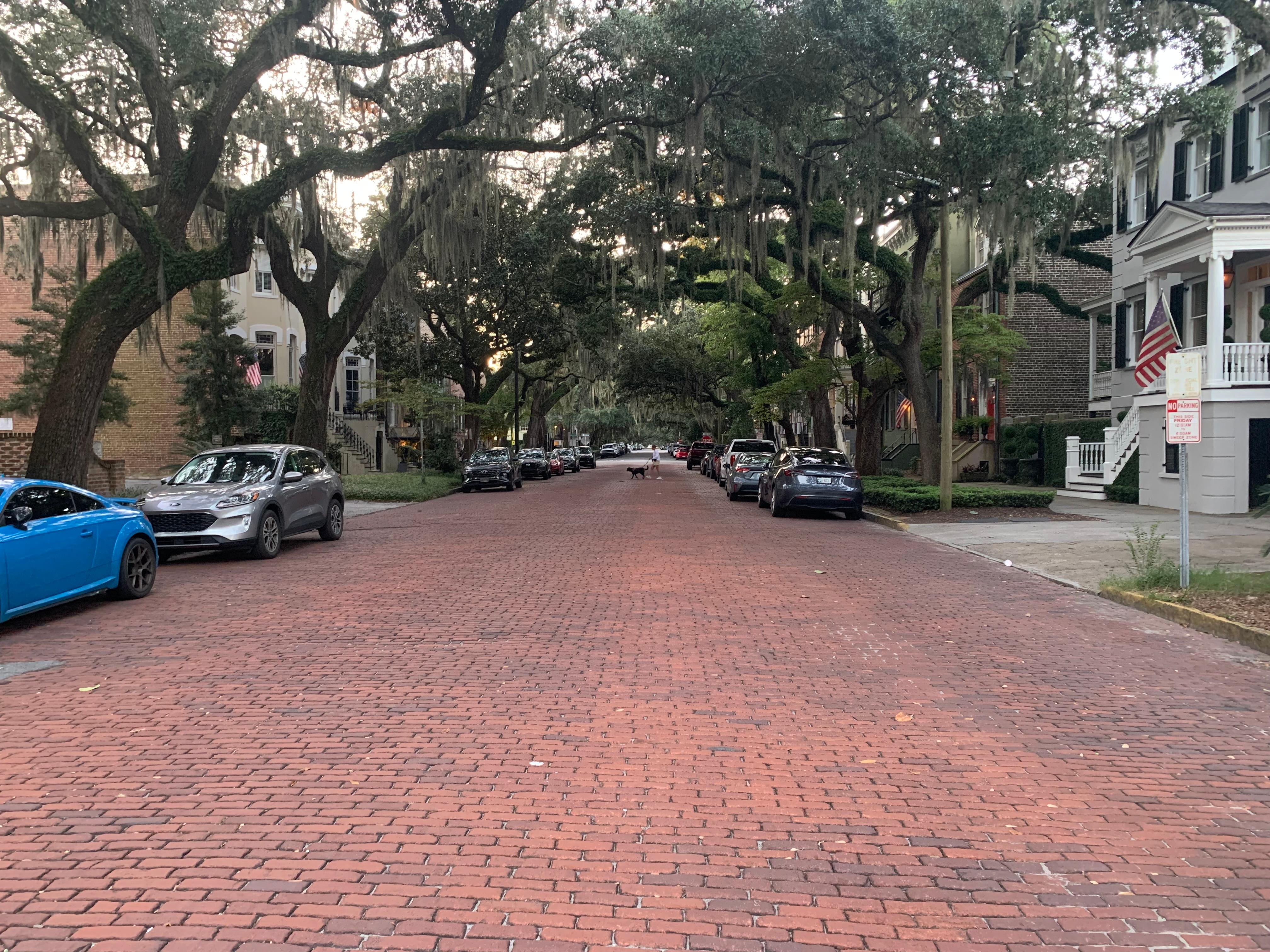 Walk through Savannah in early morning 
