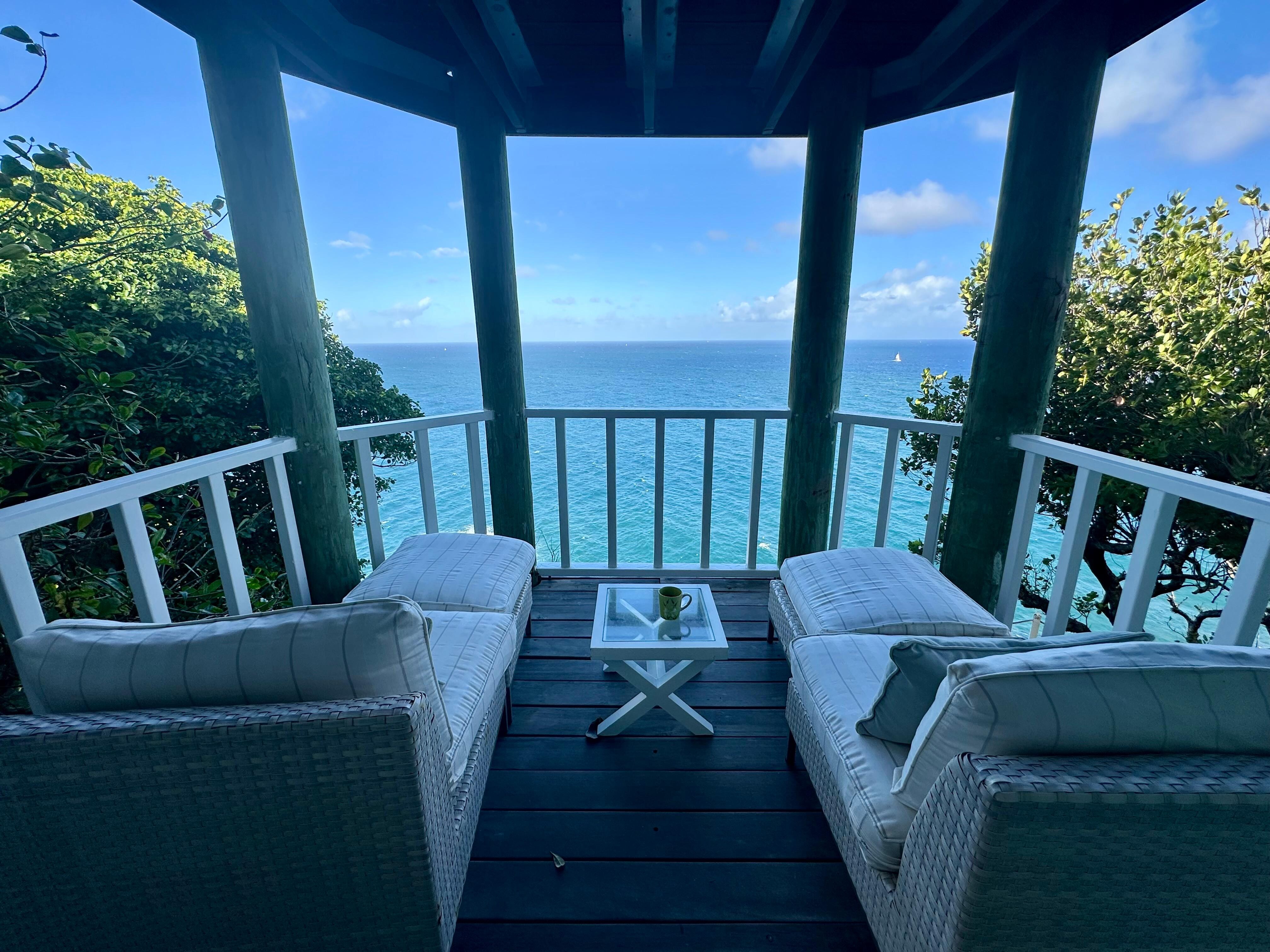 View from lower bedroom’s balcony