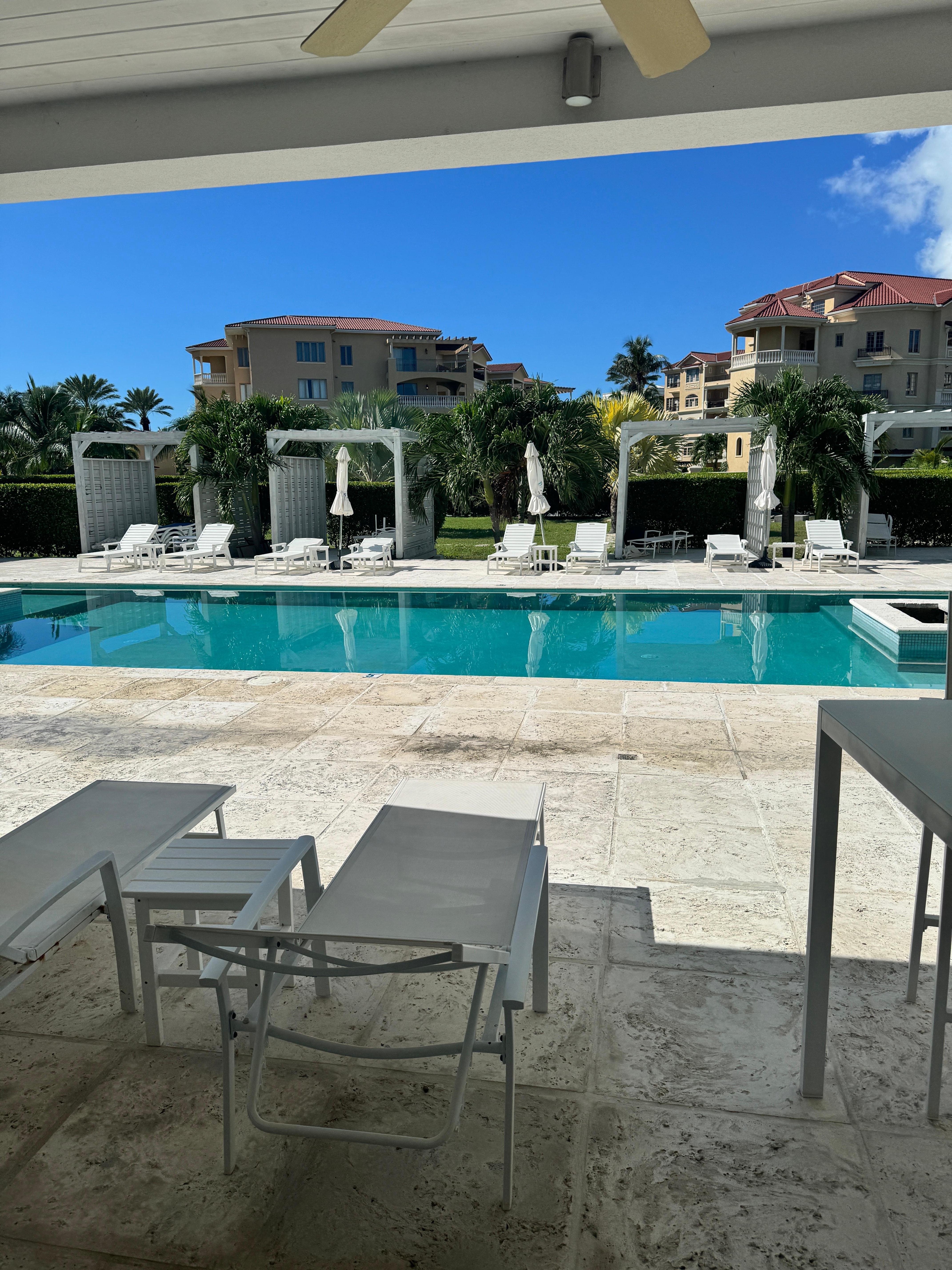 Pool view outside the room. 