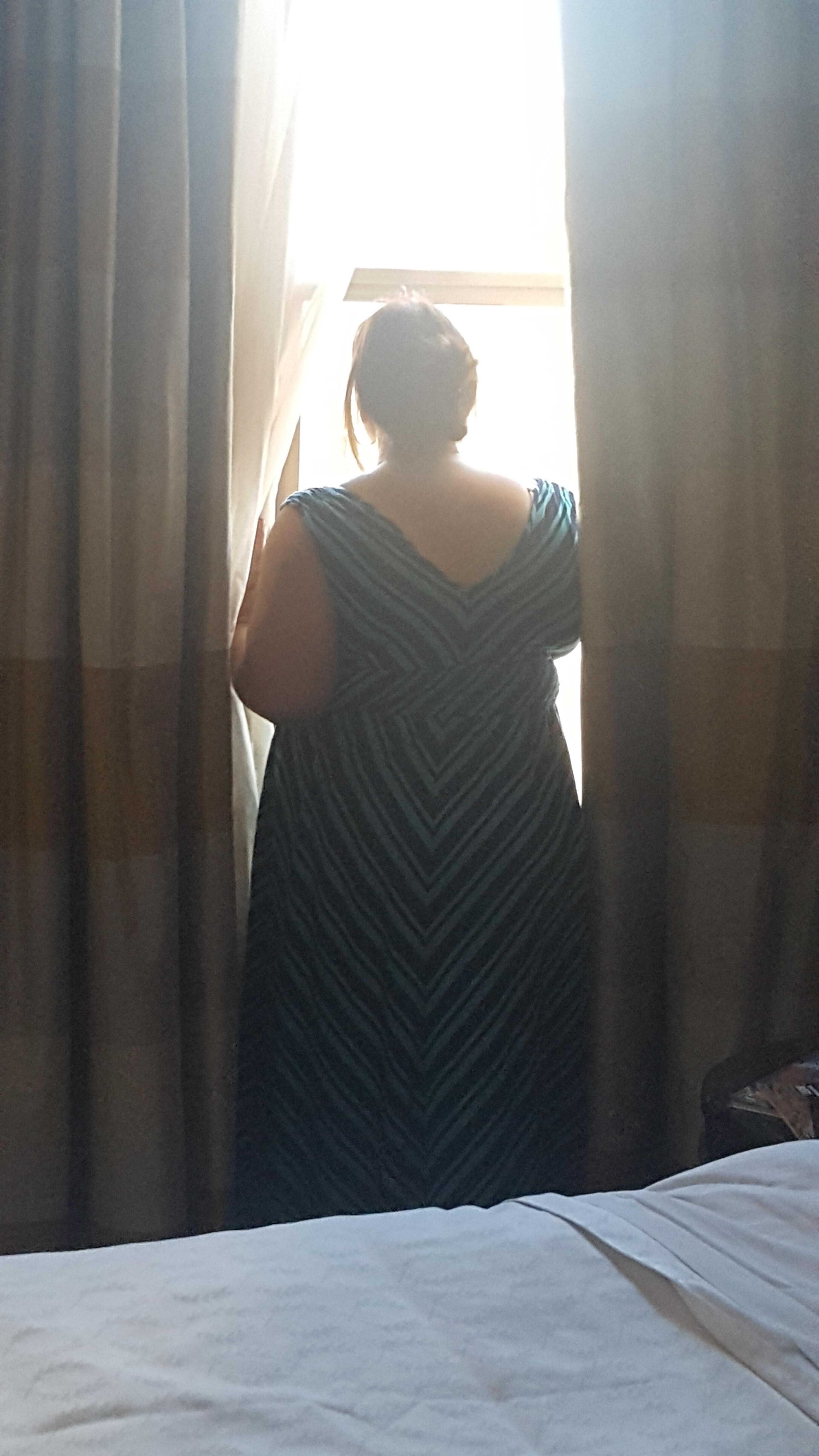 Fiancee taking in the Great view