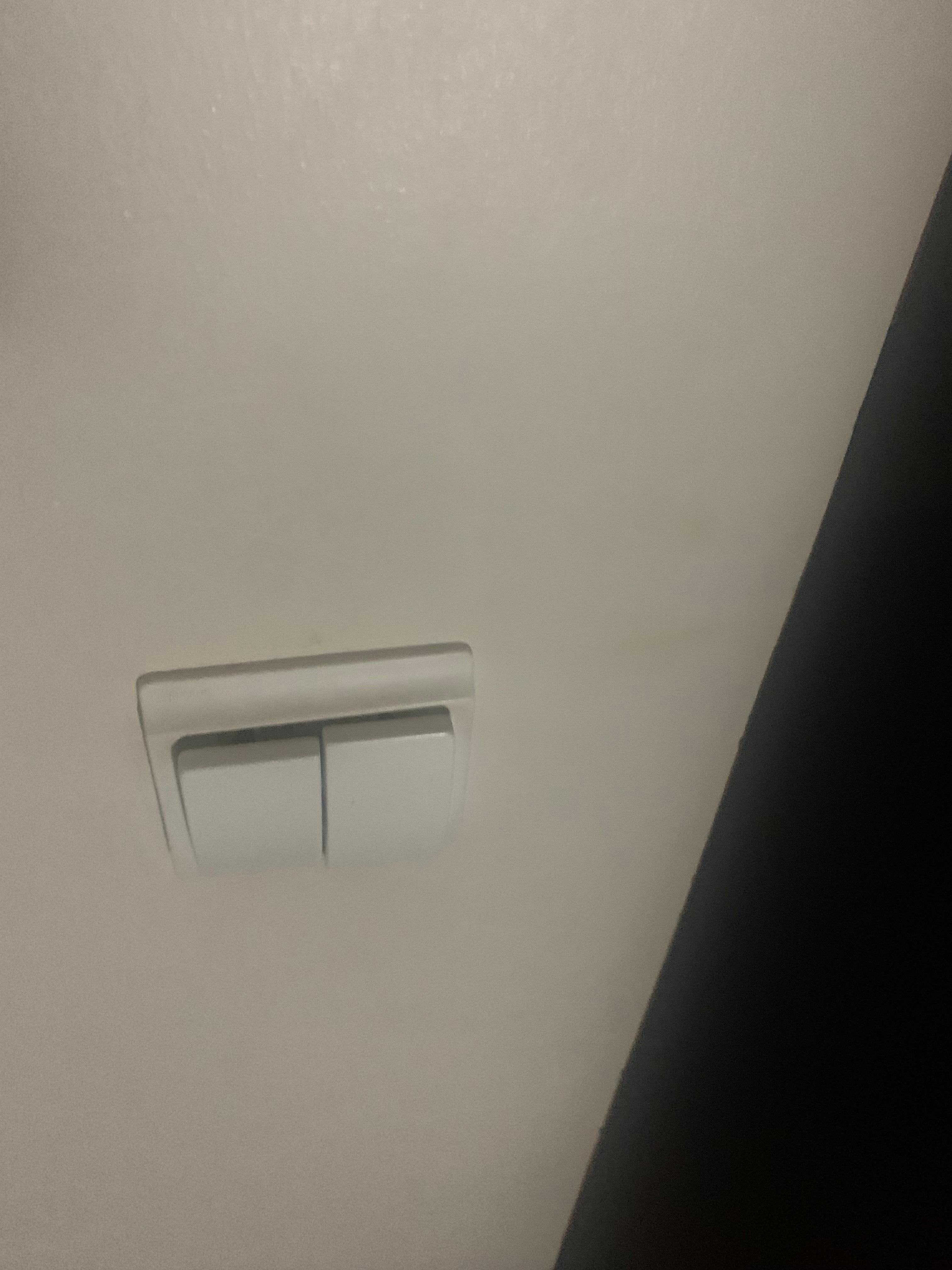 Broken light switches in the bedroom