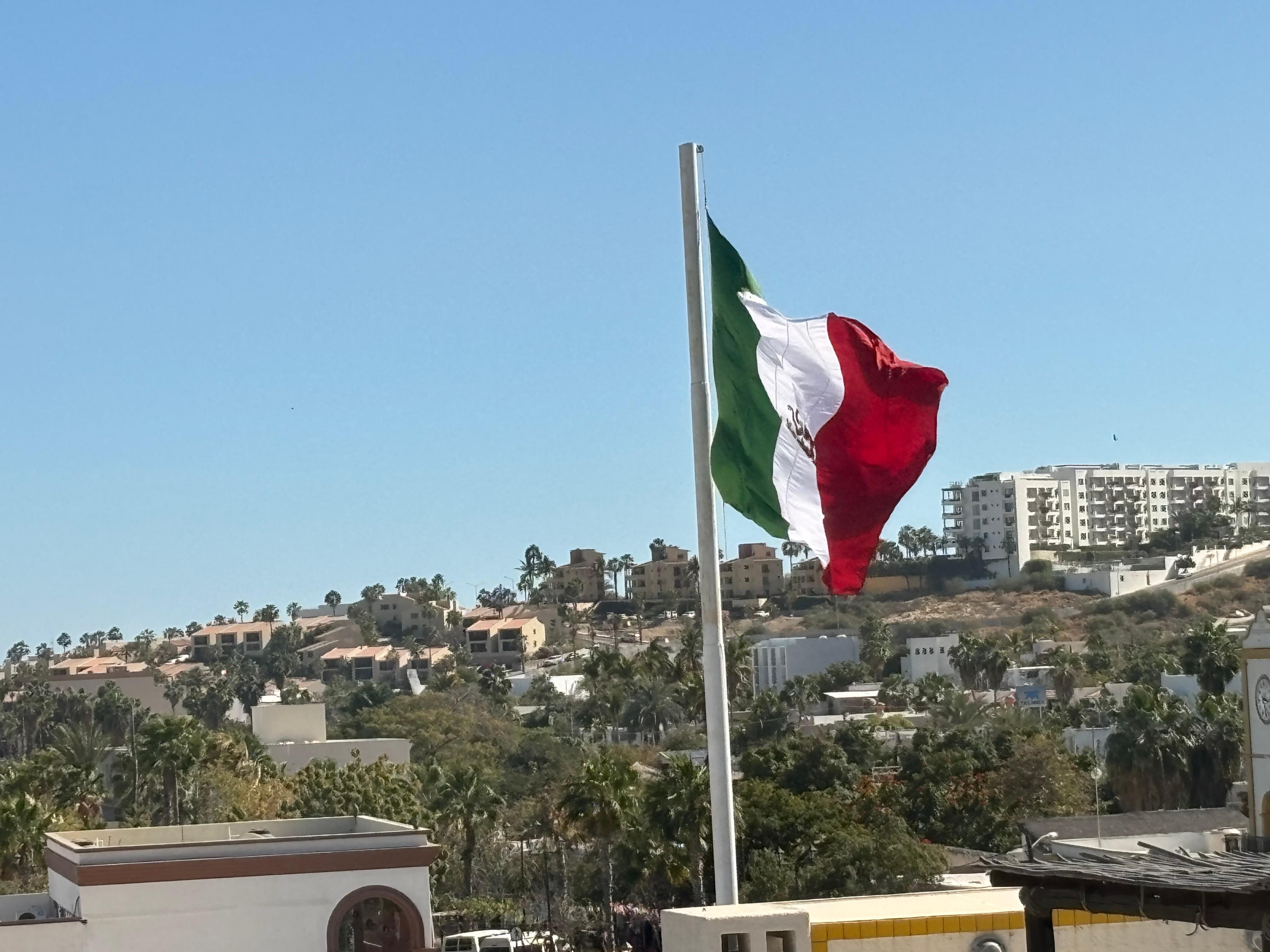 View of main square from pool area