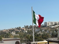 View of main square from pool area