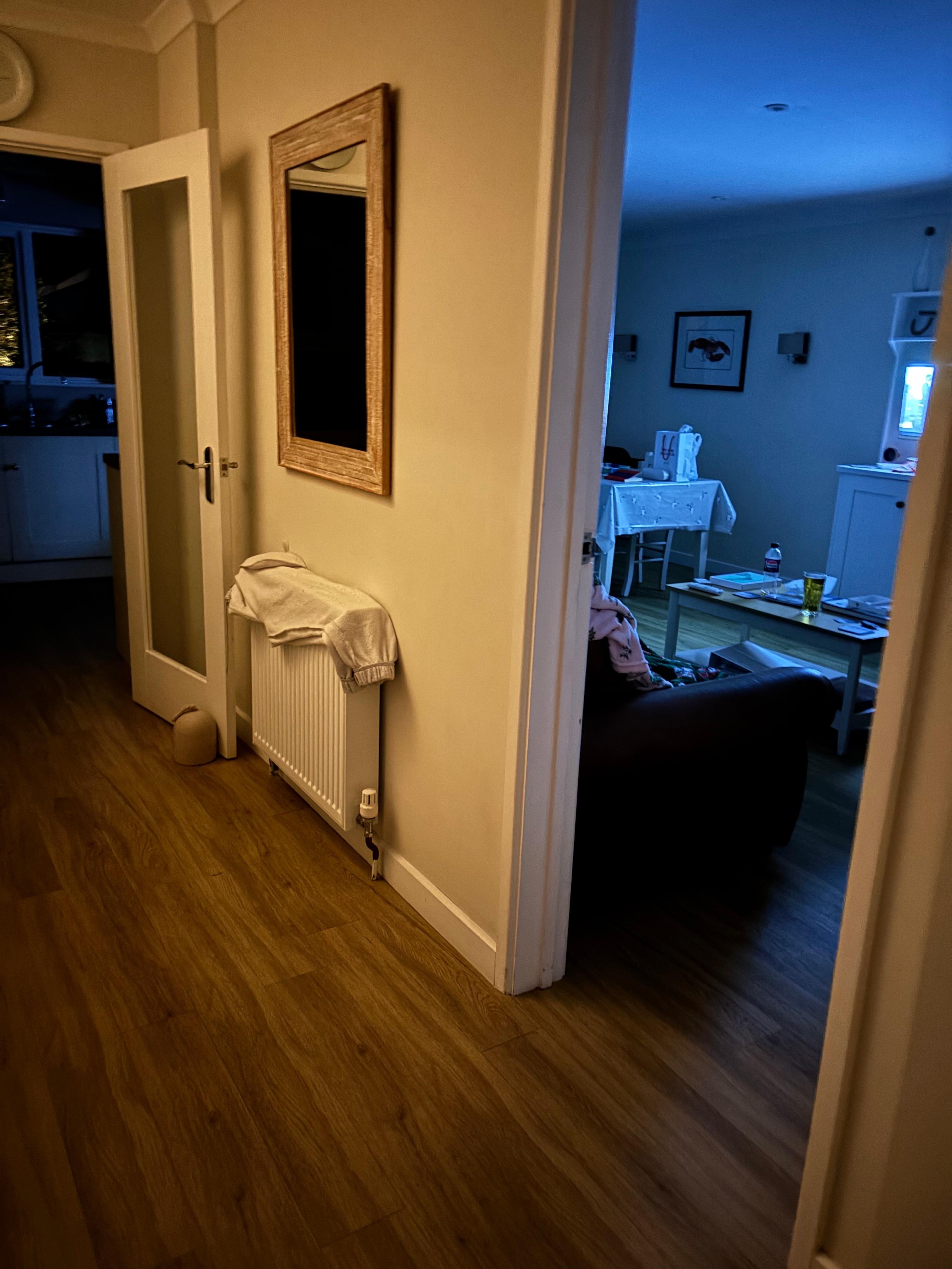 Hallway into the living room
