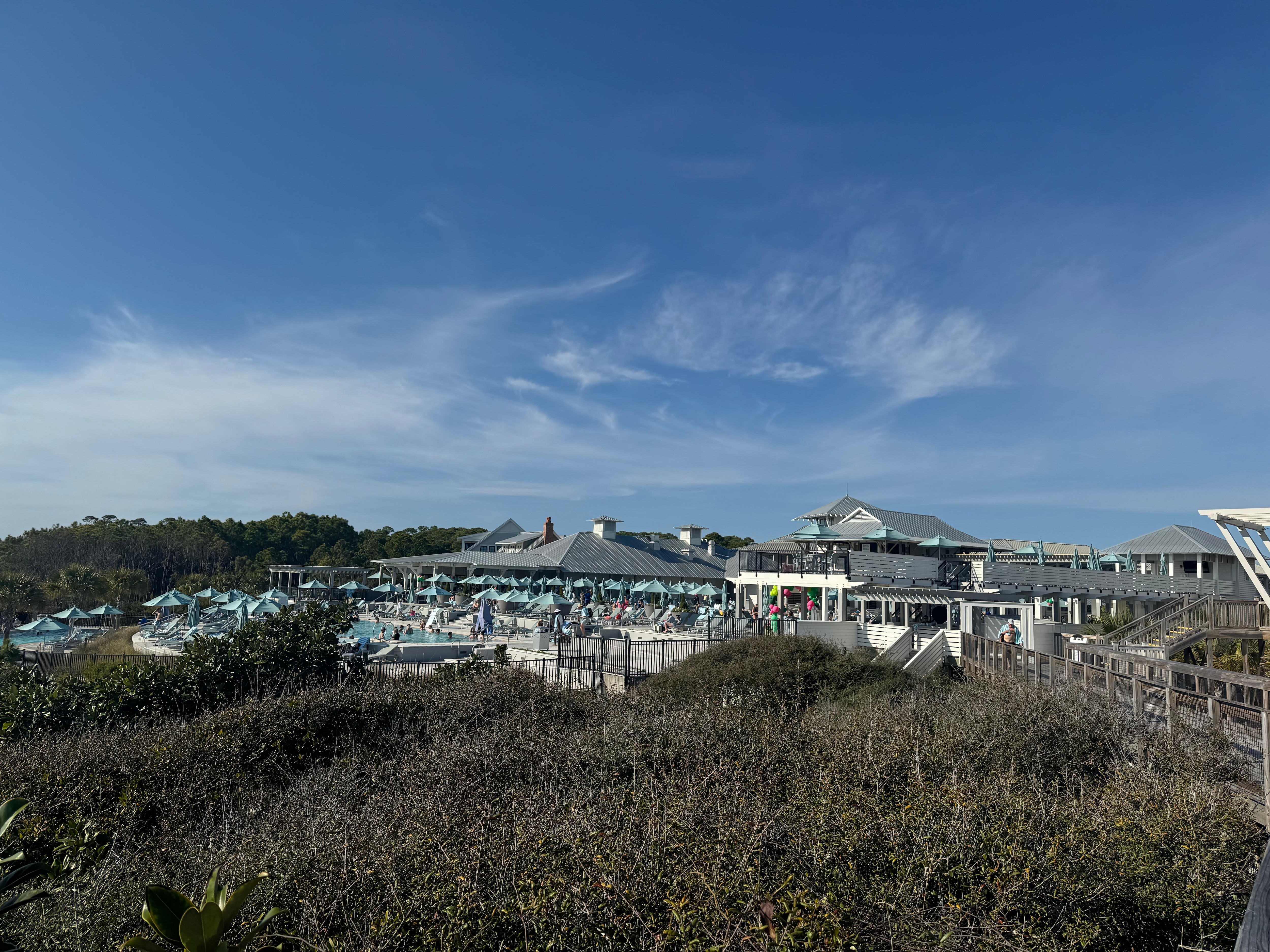 Watercolor Beach Club - overlooking the ocean