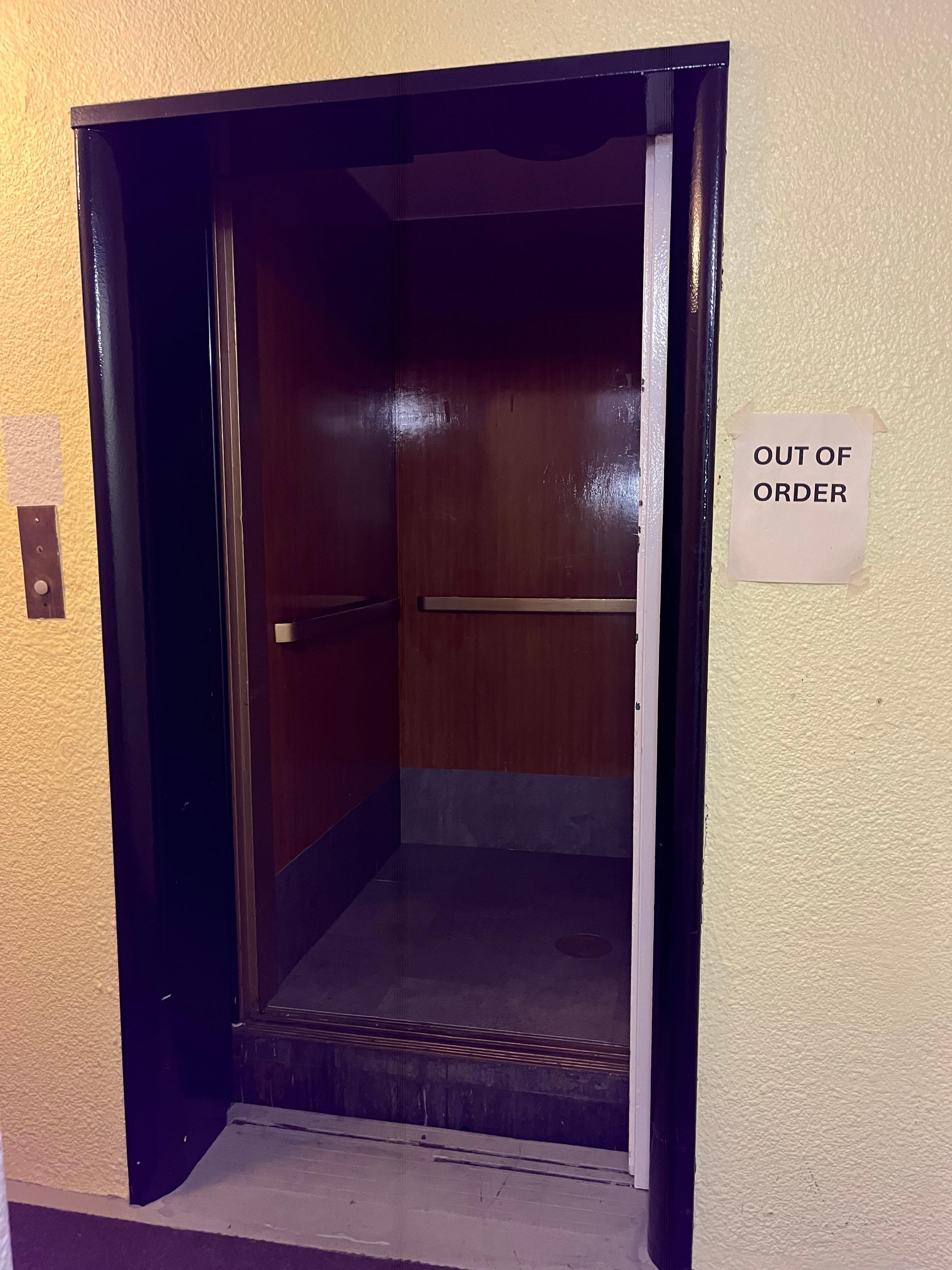 Broken elevator