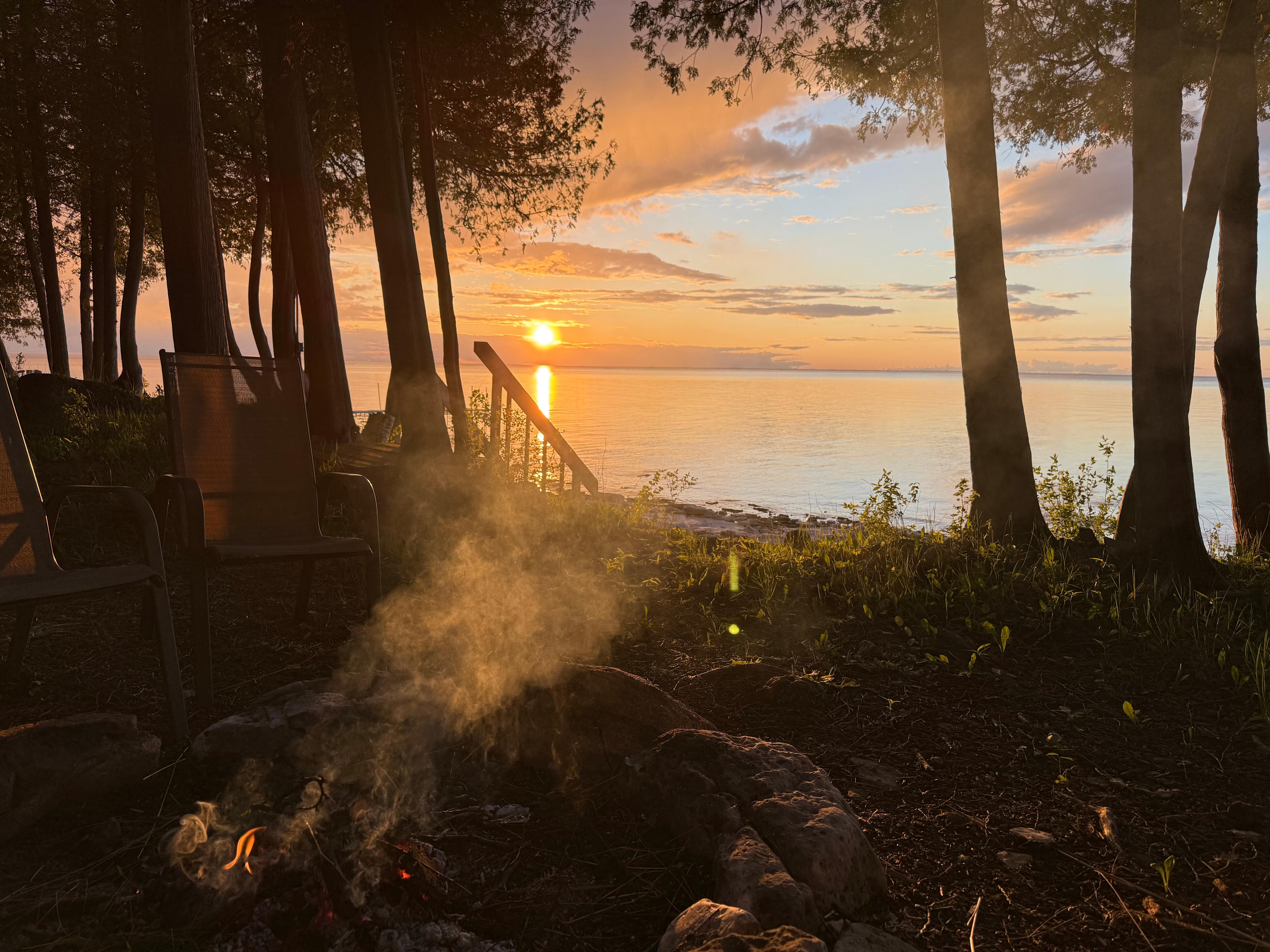 Sunset from the fire ring.