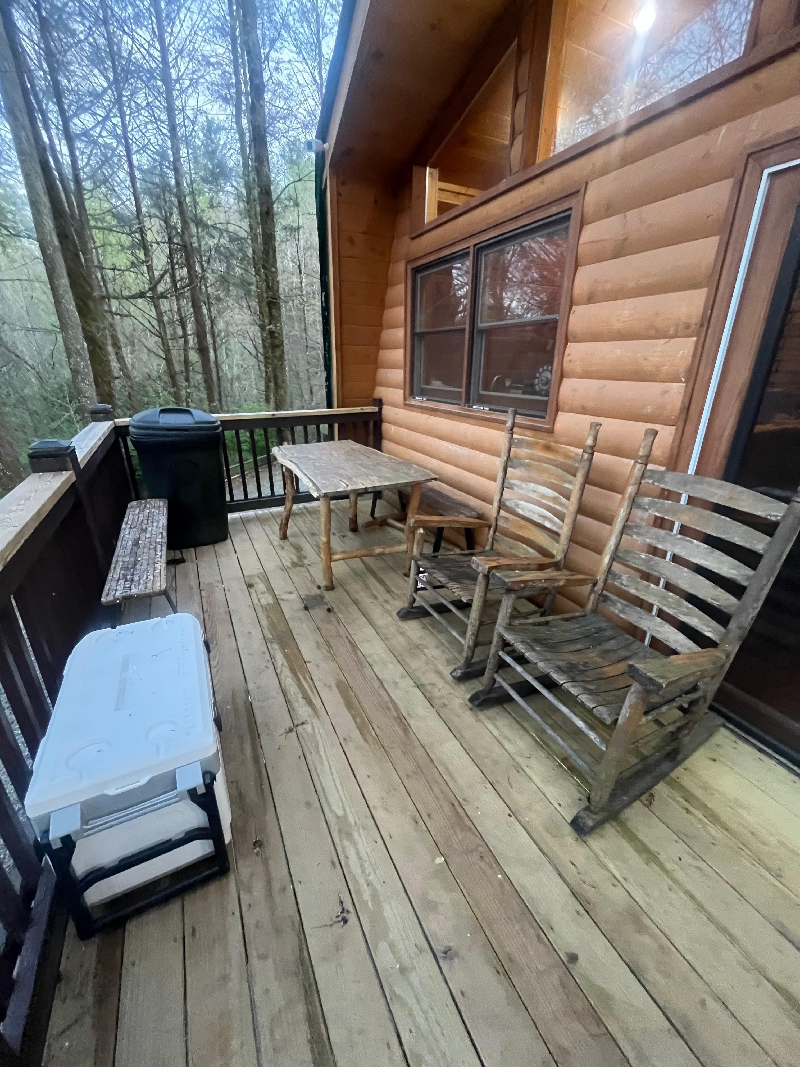 Beautiful sitting area to watch the sun rise with fresh coffee.