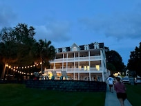 Picture from the dock at night.
